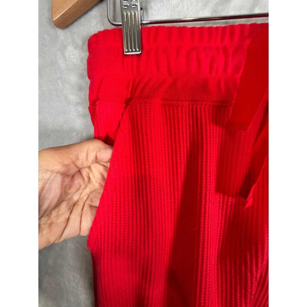 New Zyia Active Don't Wake Me Thermal Joggers Large Red Lounge Pants Pajamas - Picture 4 of 13